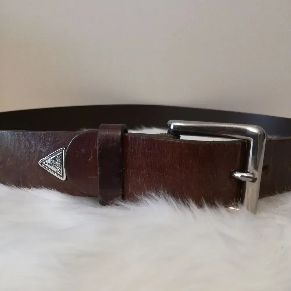 GUESS Logo Leather Belt